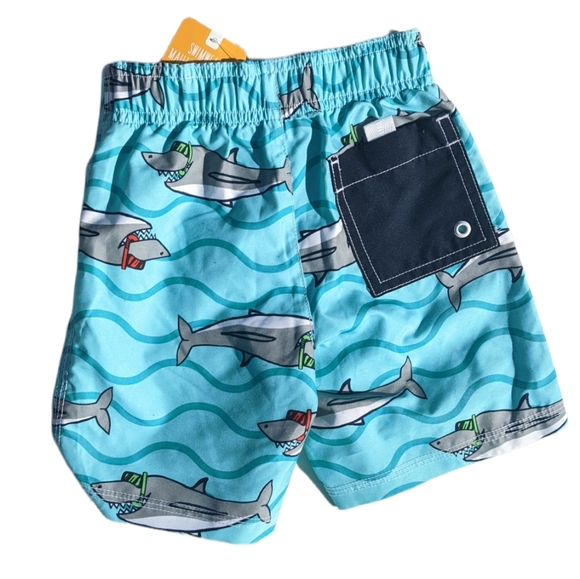 Gymboree Boys 18-24 months Blue Shark swim trunks - Picture 2 of 4